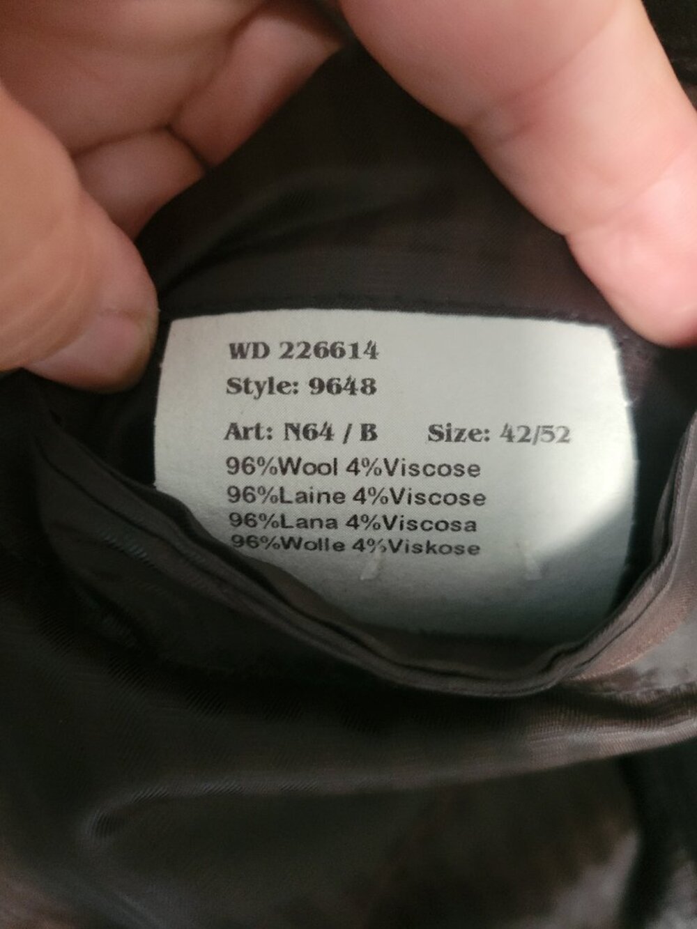 Paul Smith of London Evening Wide Pinstripe Black on Black Size 42 regular - Picture 6 of 6